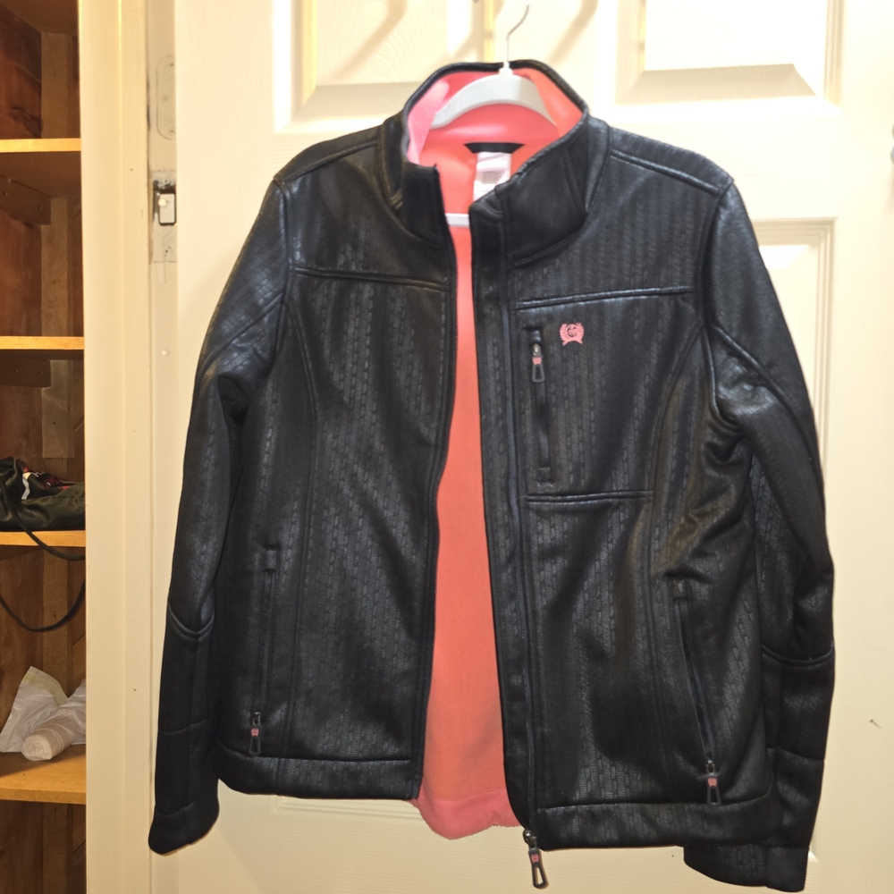 Cinch Miller Storm Defense Concealed Carry Jacket Women's Large Embossed Black - Picture 3 of 13